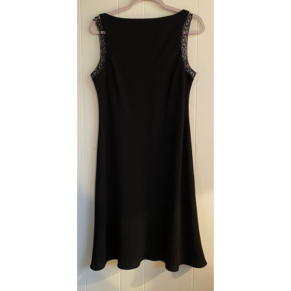 Jones New York Dress Women’s Size 12 Black Sleeveless Lace Sequins Formal